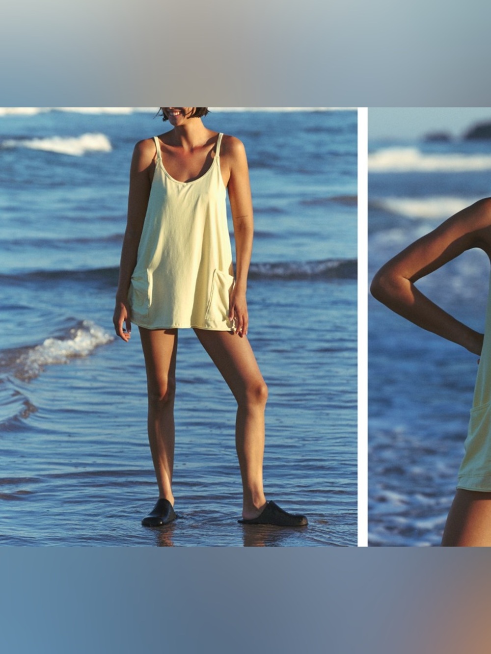 NWOT Free People FP Movement Hot Shot Mini Dress - sour citrus yellow - medium - Picture 4 of 10